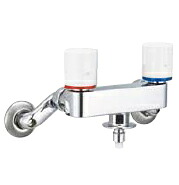 INAX/LIXIL【SF-WL63KQAN】緊急止水弁付2ハンドル混合水栓 露出タイプ(屋内専用) 寒冷地〔IE〕