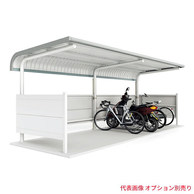 ●u.イナバ物置/稲葉製作所【BP-24PL-2】BP 自転車置場 一般型 プレート式 2連棟 12台収納 注2週｜クローバー資材館