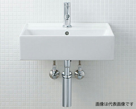 INAX/LIXIL サティス洗面器【YL-A555TA】壁付式 単水栓 壁水 床水抜き(S落とし穴) 水抜き口取りまかなうなし〔HC〕