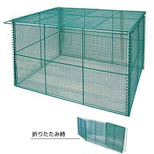 ▲●u.テラダ ゴミステイション【GO-120】飾り気の無い折りたたみ式 468L(45Lゴミ袋約10個) 幅1200×奥600×高650粍