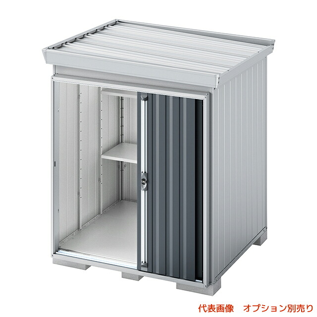 ●u.イナバ物置/稲葉製作所【FK-1814S】CG チャコールグレー FK フォルタ 屋根傾斜変更タイプ 一般型・多雪型 屋根傾斜側面流れ 基礎ブロック別途 注2週｜クローバー資材館