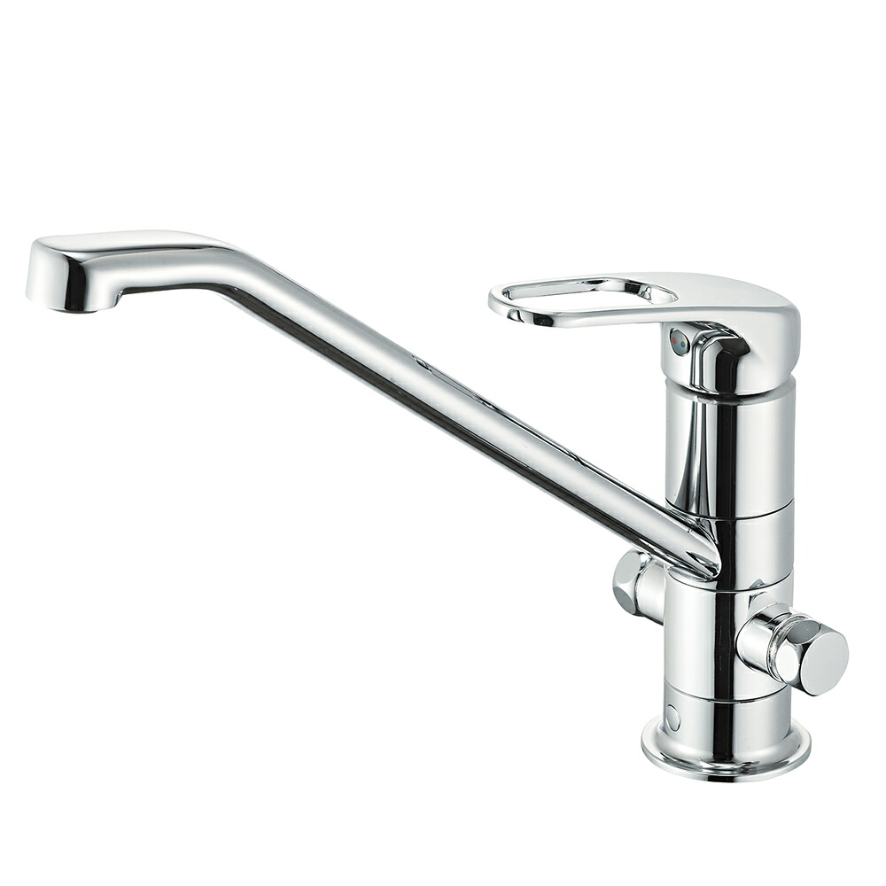 π三栄水栓/SANEI 水栓金具【K87112ETJK-13】シングルワンホール分かれ出る練り合わせる栓 冷ややかさ地用〔FA〕