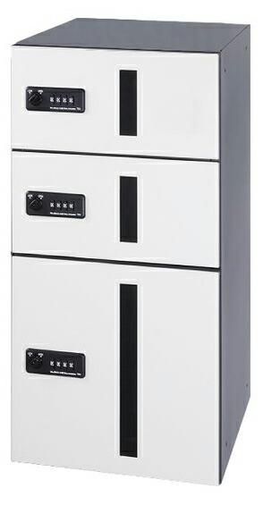 捺印なし ｢捺印付タイプを同時購入必須商品｣●u.田島メタルワーク【GX-DF4W】宅配ボックス 小型荷物用/中型荷物用 屋内・前入前出 スチール 受注生産