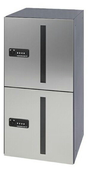 捺印なし ｢捺印付タイプを同時購入必須商品｣●u.田島メタルワーク【GX-DS2W】宅配ボックス 中型荷物用 屋内・前入前出 ヘアライン 受注生産