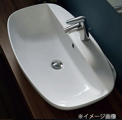 ●CERA/セラ【FLND75PR】ホワイト 洗面ボウル (洗面器) 洗面器のみ NUDASLIM (ヌーダスリム)シリーズ〔EI〕|クローバー資材館