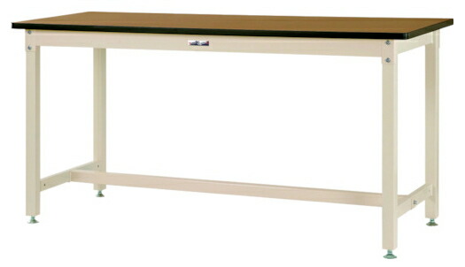 ●u.ヤマキン/山金工業【SZMVH-1560-MI】ワークテーブル バイス専用タイプ 固定式 H900mm メラミン天板(木目柄) アイボリー 組立式 受注生産