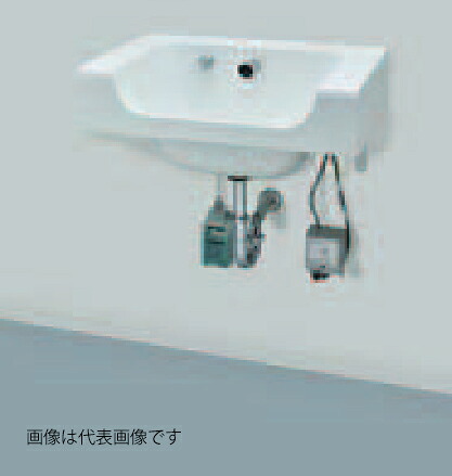 INAX/LIXIL 洗面かざり付ける台 書き割り品番【L-B450KA2K/WX+LF-110PA-MBB】ラウンドデッキボウル 壁据えつける手合い 壁水抜き 雑ぜ合わせる水栓 100V 手動式 受注生み出すこと〔GG〕