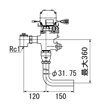 INAX/LIXIL【OKC-AT680】大室内用便器自動小銃洗い濯ぎ取り合わせ オート閃光電球C セパレート形 自動小銃閃光電球弁膜本体 埋込 ボックス席なし 御冷やし〔IB〕