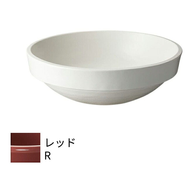 π三栄水栓/SANEI 洗面・洗髪用【HW1050-R】信楽焼 洗面器 レッド 容量 9L〔FA〕