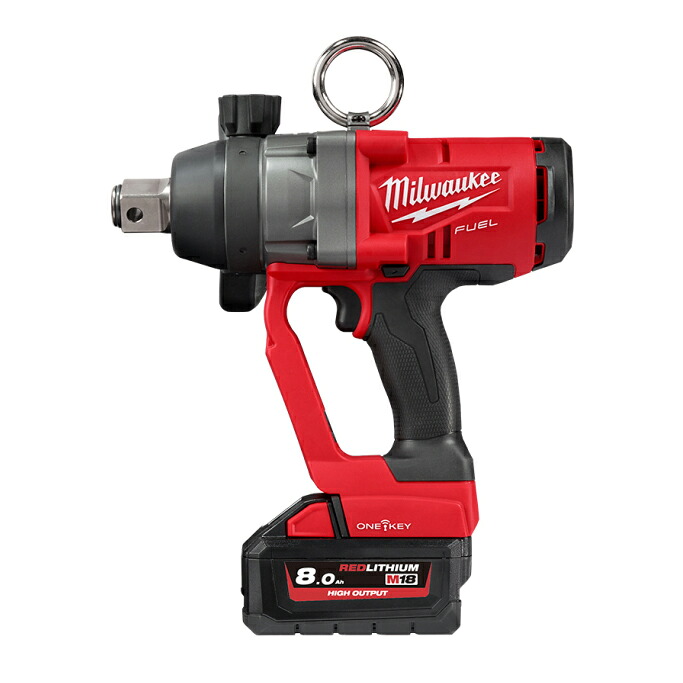 ▲●u.ミルウォーキー/Milwaukee 【M18ONEFHIWF1-802XJP】M18 FUEL 1in 2033Nm 差しひびき鍵 (申し受ける器・蓄電池2個付)