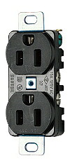 Я明工社 【ME2869(20個入)】UL・CSA 輸出用接地埋込ダブルコンセント 5-15R 定格15A 125V