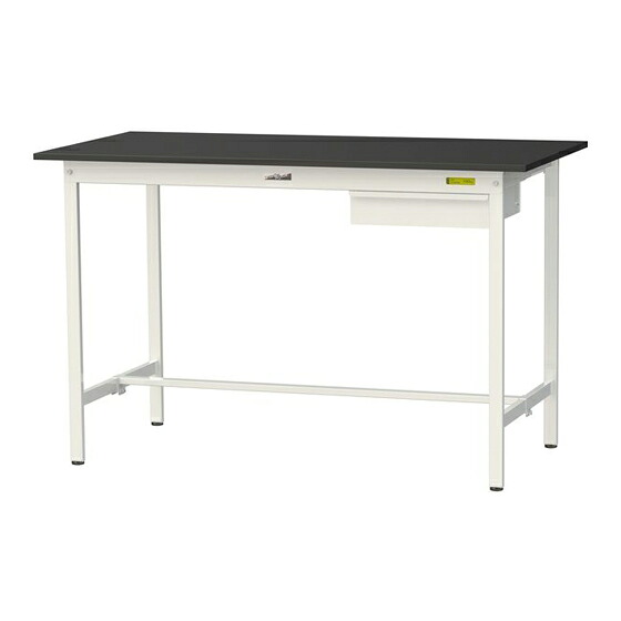 ●u.ヤマキン/山金工業 【SLKH-1575U-BKW】ワークテーブル LABシリーズ(固定式 キャビネット付) H950mm 基本形 ケミテクト天板(ブラック) 組立式｜クローバー資材館 38,110円