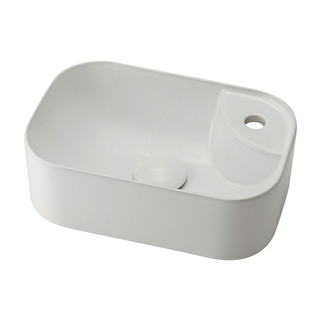 ●カクダイ 【493-273-W】角型手洗器 ホワイト〔GB〕