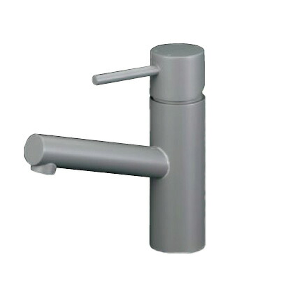 KVK 水栓金具【KM7061M6】洗面用 シングル混合栓 マットグレー〔HB〕｜クローバー資材館