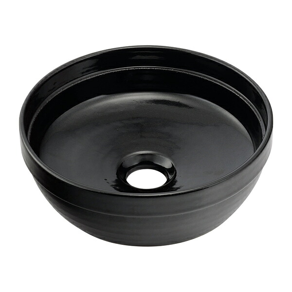 ●カクダイ 【493-276-D】丸型手洗器 とこしえ 陶器製(信楽焼) 瑠珠(Luju)〔GB〕｜クローバー資材館
