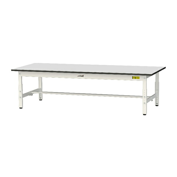 ●u.ヤマキン/山金工業 【SURAL-1875-GYW】ワークテーブル 150シリーズ 高さ調節タイプ H400mm～H575mm 基本形 RoHS2指令対応塩ビシート天板 組立式｜クローバー資材館 32,104円