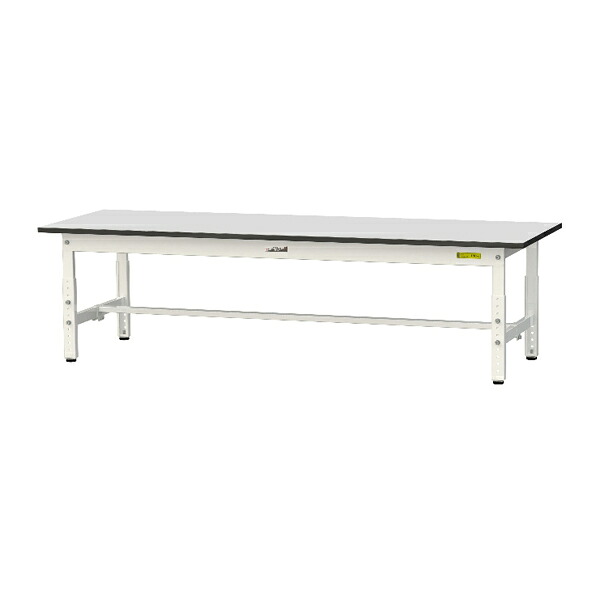 ●u.ヤマキン/山金工業 【SURAL-1860-GYW】ワークテーブル 150シリーズ 高さ調節タイプ H400mm～H575mm 基本形 RoHS2指令対応塩ビシート天板 組立式｜クローバー資材館 28,457円
