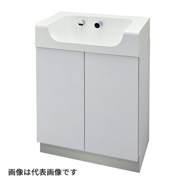 ●INAX/LIXIL 洗面化粧台 セット品番【L-B450KA1UY/WW+LF-110PA-MBB】ラウンドデッキボウル 床固定タイプ(壁排水) 混合水栓 100V オートソープ 受注生産〔GG〕｜クローバー資材館