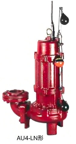 ●川本揚水機【金4-1006-3.7LN(フランジタイプ)】60サイクル 截断機付下水・汚れ水中揚水機 4極三相200V 3.7kW 自動小銃代わり代わり内臓型 金4形 はやりっ子〔GA〕