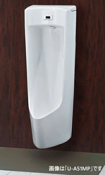 ●INAX/LIXIL【YU-A51ML/BW1】ピュアホワイト センサー一体形ストール小便器(低リップタイプ)(鉛管用) アクエナジー仕様 アクアセラミック 壁排水 受注約1週〔HG.F〕