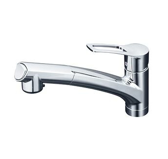 KVK 水栓金具【KM5021TCK】流し台用シングルレバー式シャワー付混合栓〔HB〕