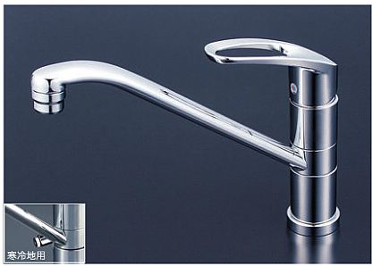 KVK 水栓金具【KM5051T】流し台用シングルレバー式混合栓〔HB〕|クローバー資材館