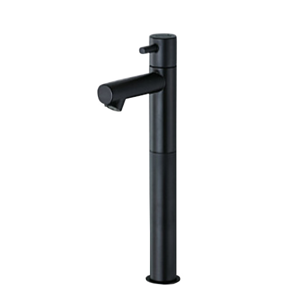 KVK 水栓金具【KL180D27M5】立水栓 (単水栓) ロングボディ 一般地・寒冷地共用 給水専用 逆止弁なし マットブラック〔HB〕｜クローバー資材館