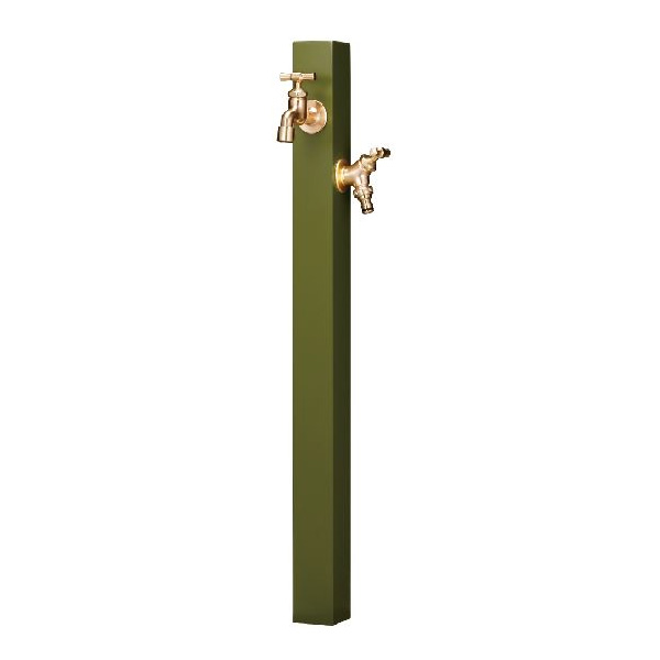 ●ミズタニバルブ製作 【MP-60-OL-NSET】CamoProp カモプロップセット (水栓2口付) 本体:オリーブ緑であること 水栓:金管楽器色〔FG〕