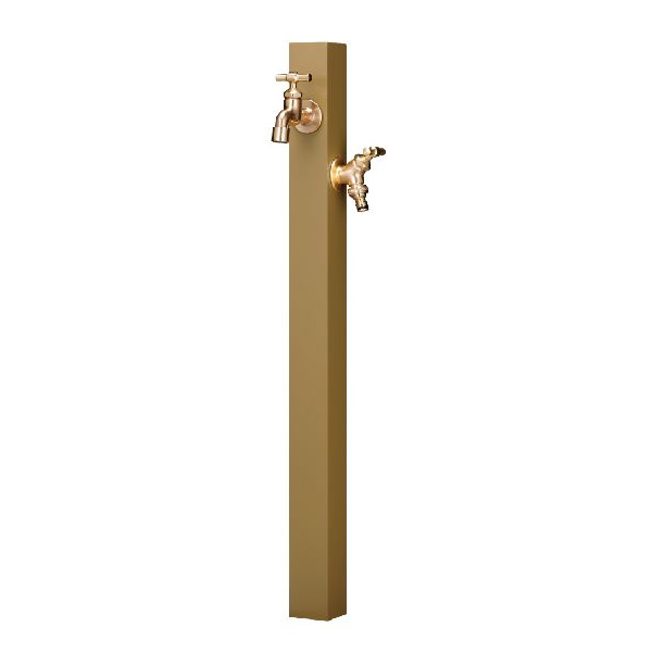 ●ミズタニバルブ工業 【MP-60-HM-NSET】CamoProp カモプロップセット (水栓2口付) 本体:ハニーマスタード 水栓:真鍮色〔FG〕