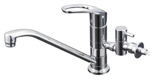 KVK 水栓金具【KM5011ZUTTU】取付穴兼用型・シングルレバー式混合栓(寒冷地用)〔HB〕