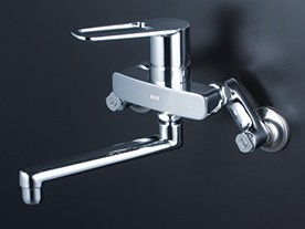 KVK 水栓金具【MSK110KZKCT】シングルレバー式混合栓 寒冷地用〔HB〕｜クローバー資材館