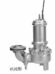 ●川本ポンプ【VUS-655-1.5(着脱タイプ)】50Hz ステンレス製汚物水中ポンプ 4極 三相200V 非自動型 VUS形 ボルテックスタイプ〔GF〕 398,846円