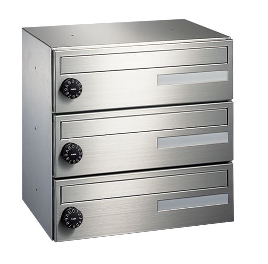 楽天市場】マンション 集合ポスト 【3戸用】ナスタ 集合郵便受箱 前入