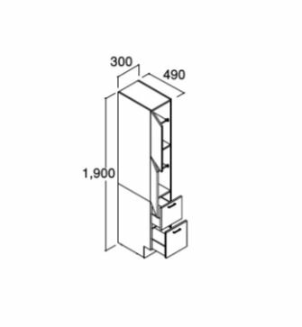 ●INAX/LIXIL ピアラ【ARS-305】真っただ中品位 トール収納家具 判定基準印字機 間口300粍 受注生み出すこと〔HJ〕