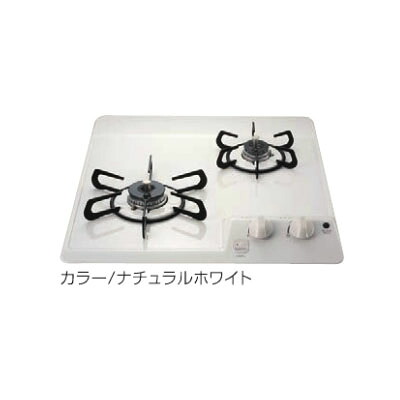 ●ψパロマ ガスビルトインコンロ【PD-202H】コンパクトキッチンシリーズ 2口タイプ ホーロートップ 45cm ナチュラルホワイト (旧品番 PD-200H)｜クローバー資材館