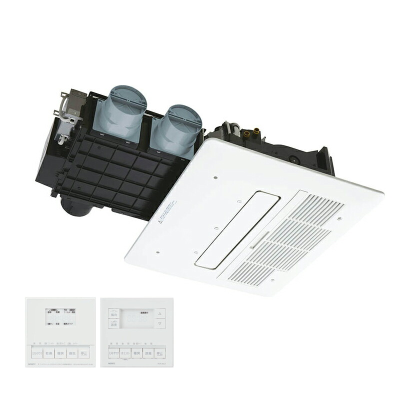 ノーリツ【BDV-M4106AUKNT-J3-BL】温水式浴室暖房乾燥機 天井カセット形 ミストタイプ(スプラッシュミスト) 3室換気 24h換気〔HD〕