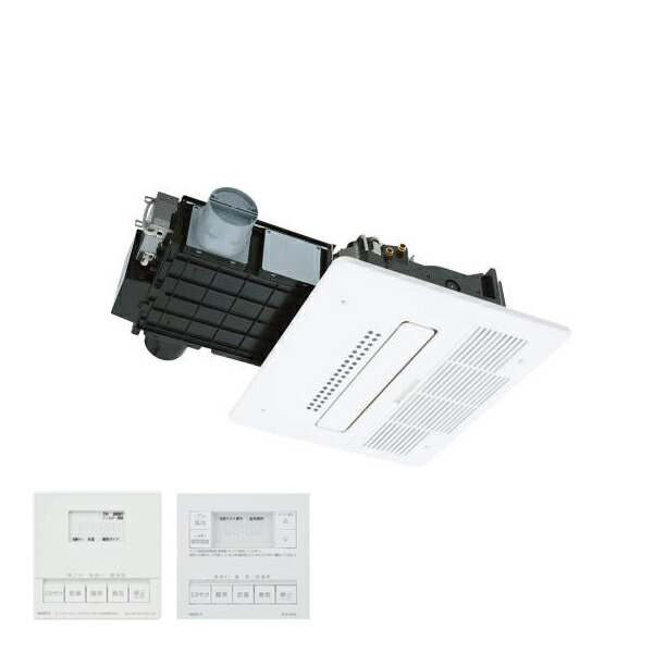ノーリツ【BDV-M4107AUKNT-J2-BL】温水式浴室暖房乾燥機 天井カセット形 ミストタイプ (スプラッシュミスト)(給湯直結) 2室換気 24h換気〔HD〕