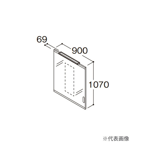 ●TOTO【LMSML090A1GLH1G】化粧鏡 住宅向け車いす対応洗面 一面鏡 LED照明 照明ヒーターあり 間口900 受注約2週〔GE〕