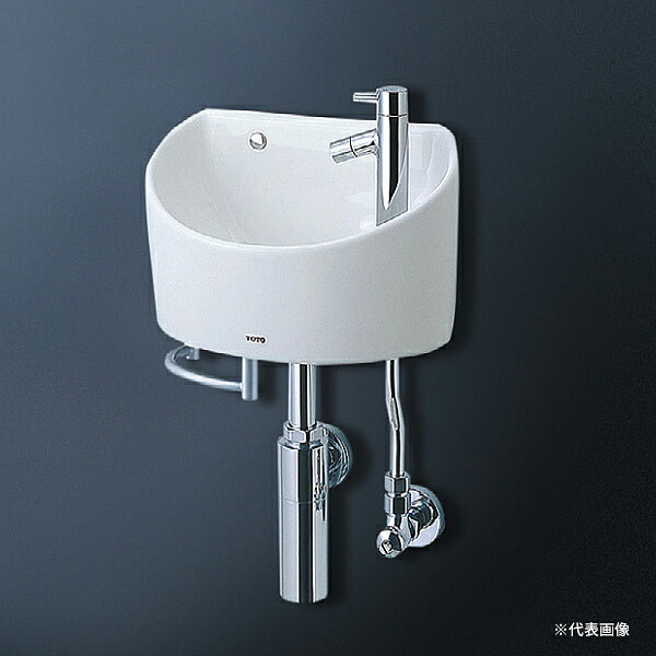 ●TOTO セット品番【LSH90BAPT】壁掛手洗器(丸形) 立水栓 ボトルトラップ 壁給水 壁排水 タオルバーセット〔HB〕｜クローバー資材館