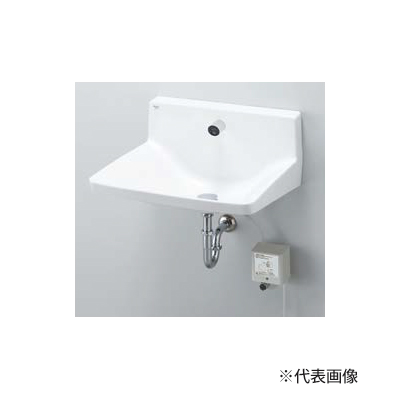 INAX/LIXIL 【YL-A955HE】ハイバックガード洗面器 Lサイズ 壁給水 ハンドル水栓 水石けん供給栓なし 排水金具別売 受注約1週〔HC〕｜クローバー資材館