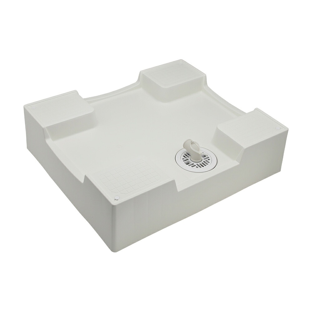 カクダイ 【426-424-W】洗濯機用防水パン(床上配管型)//ホワイト〔GB〕|クローバー資材館