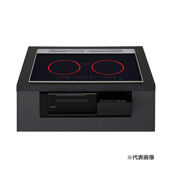 ●u.パナソニック 【KZ-C37K】IH煮炊き暖房器 Cつづき物 3口IH 鉄・ステンレス鋼相応う ジェット機黒いこと/黒いこと 幅75糎手合い