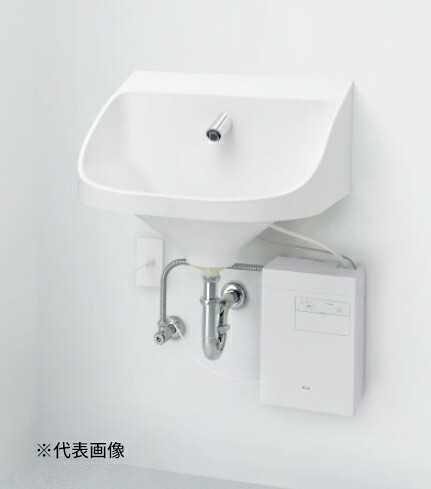 ●TOTO セット品番【MRS104CPN】病院用洗面器(樹脂製) 自動水栓(AC100V) 電気温水器付き 給水排水方向：壁・壁 受注約2週〔FA〕