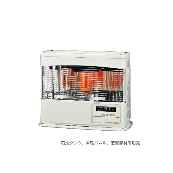 ●コロナ 暖房機器【UH-F7025PR(W)】ホワイト 床暖房内臓FF式石油暖房機(輻射型) PRシリーズ ポット式 主に18畳用 別置タンク式(石油タンク別売)