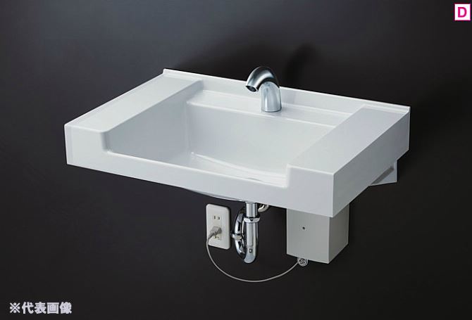 ●TOTO 壁掛洗面器【MVRS45S】(洗面器のみ) ホワイト カウンター一体形洗面器(樹脂製) (床排水用)〔FA〕