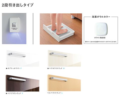 ●TOTO 洗面化粧台【LDSWB075CCJJS1】(F・H・L・Y) 寒冷地 サクア 2段引き出しタイプ 洗面ボウル高さ850 きれい除菌水+体重計収納搭載 間口750 受注約1週〔HH〕