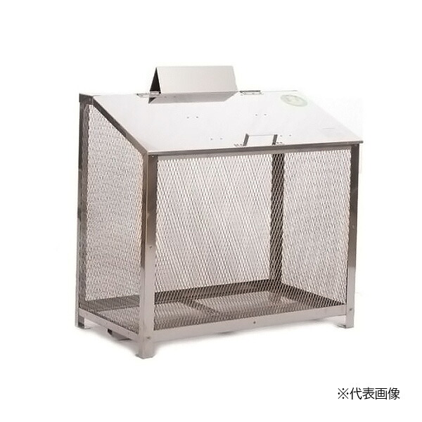 ●u.ステンレス鋼光 ゴミステイション【BH-90】オールステンレス鋼製ゴミBOX ワンニャンカア レギュラー (NSSC FW2) 電気容量334L W900 D500 受注約1週