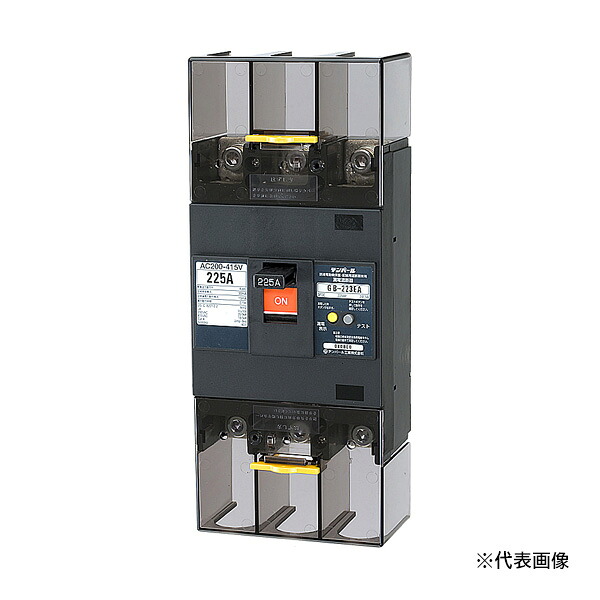 Яテンパール工業 【223EA22W2】Eシリーズ(経済タイプ) 漏電遮断器 OC付 GB-223EA 225A 100/200/500mA 表面形