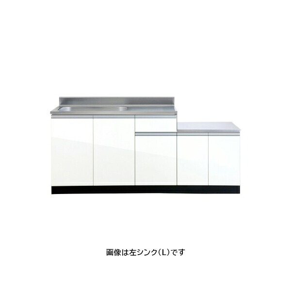 ●アイオ製作 【KW-1800SG】KW+続きもの セクショナルキッチン 屁っ放り台付流し台 間口1800粍〔GC〕