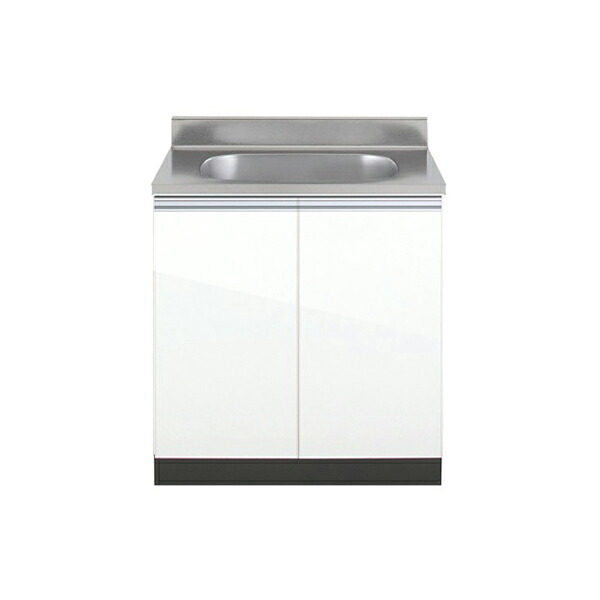 ●アイオ産業 【KW-750A】KW+シリーズ セクショナルキッチン 流し台(単体) 全槽 間口750mm〔GC〕｜クローバー資材館 28,129円